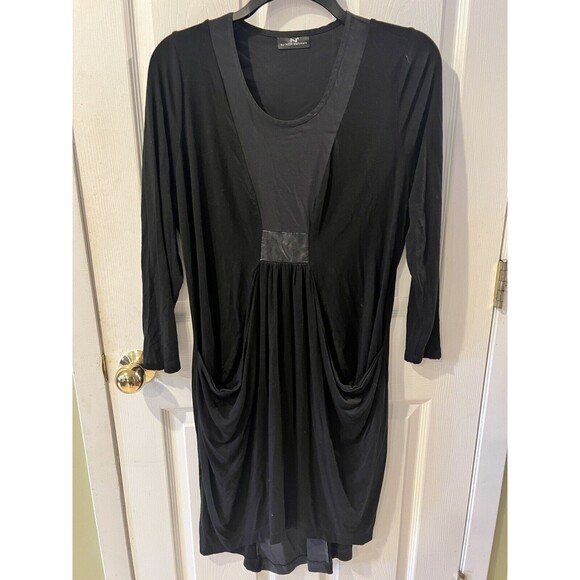 Denmark NOR Dress Womens S midi modest jersey Knit ruched minimalist whimsigoth - Picture 6 of 6